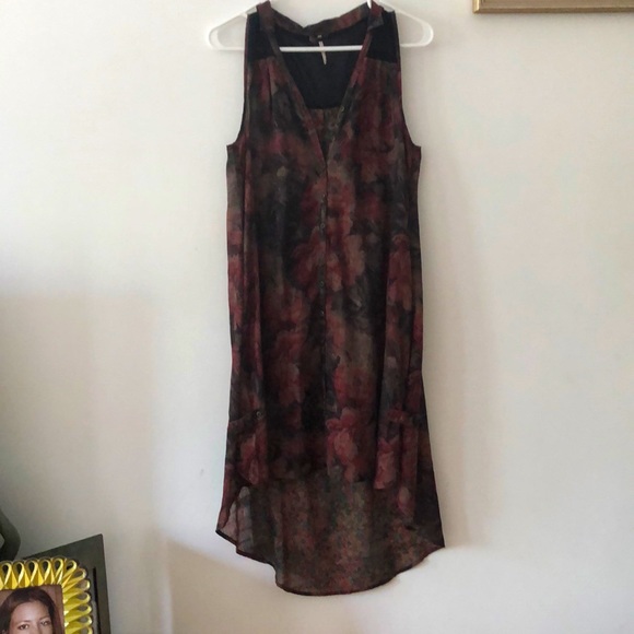 Free People rose pattern dress S - Picture 1 of 3